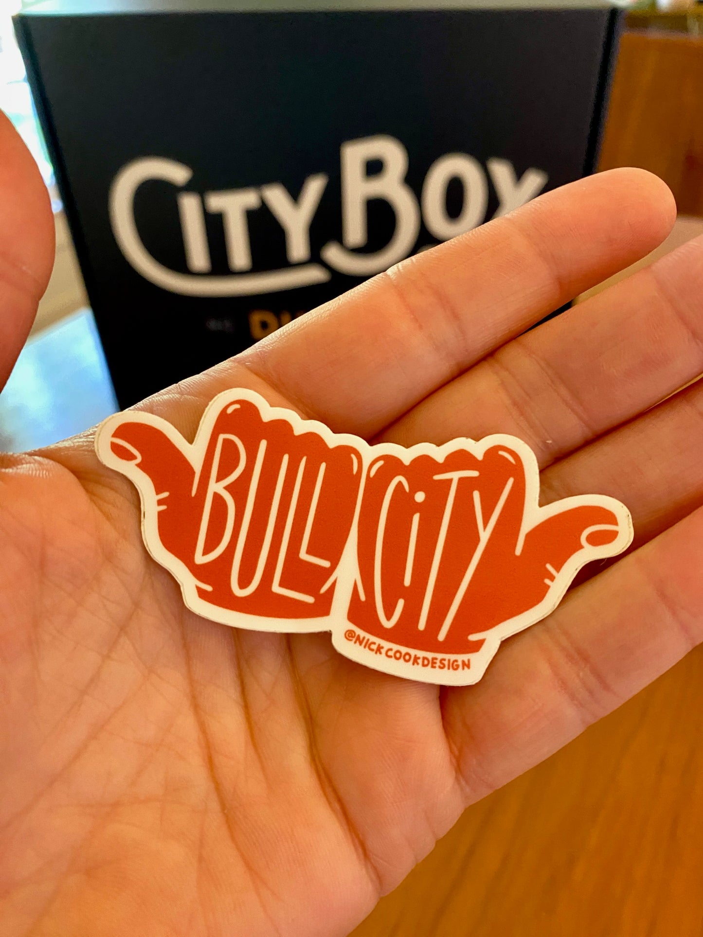 Add On - Bull City hands sticker